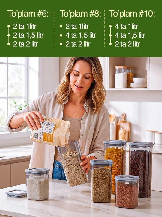Контейнеры для сыпучих продуктов, органайзер для круп, пластиковый контейнер