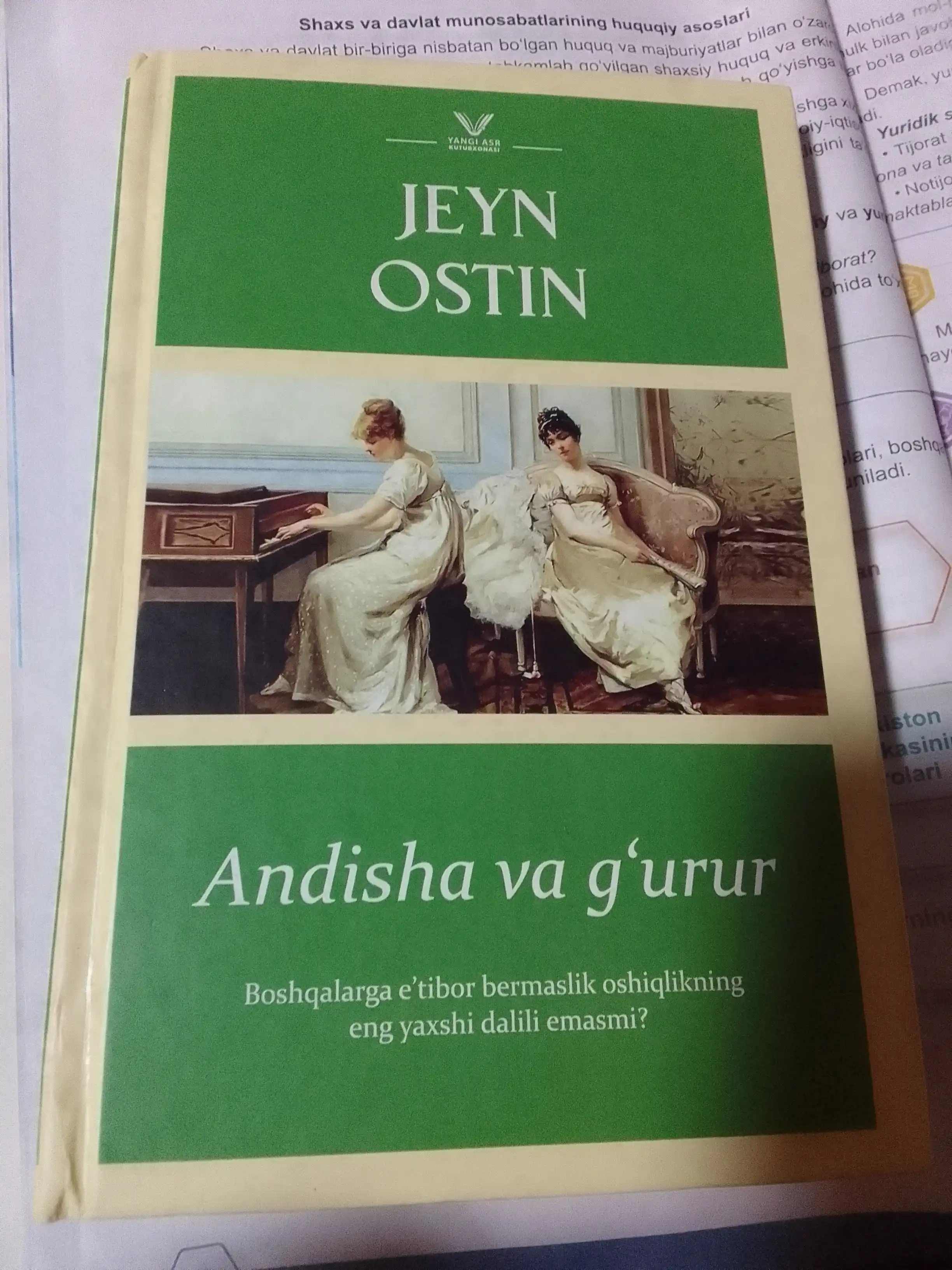 Andisha va g'urur - Jeyn Ostin Qattiq muqova