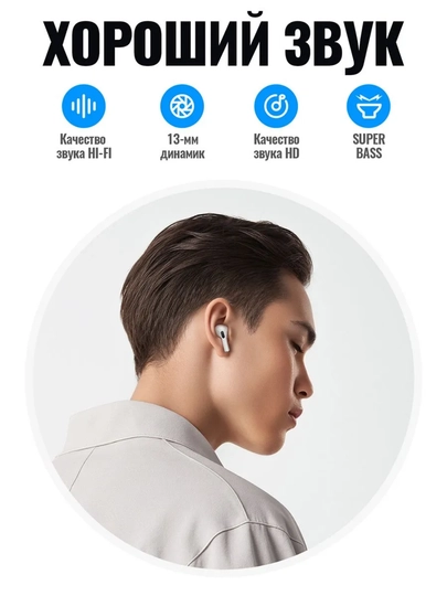 Simsiz quloqchinlar Pods Pro 3 ANC Premium Hoco EW94, iPhone va Android uchun naushnik