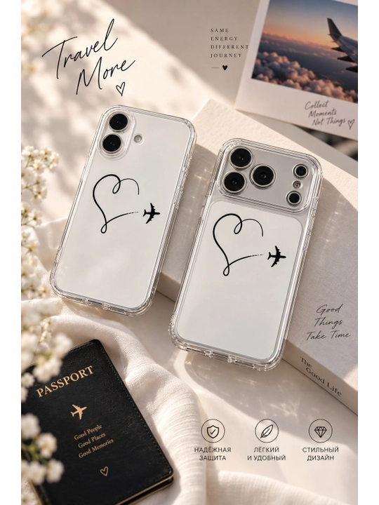 Прозрачный силиконовый чехол iPhone 17 Pro