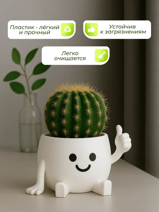 Горшок для цветов кактусов и суккулентов
