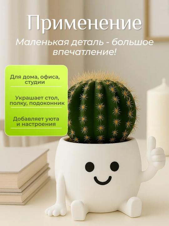 Горшок для цветов кактусов и суккулентов