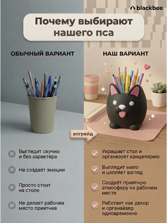 Ofis buyumlari uchun qalam ushlagich tashkilotchisi