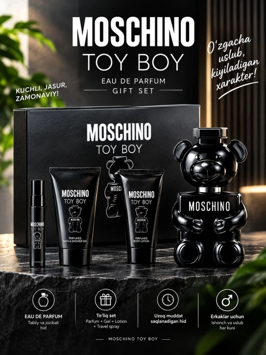 Moschino Toy Boy eau de parfum erkaklar uchun parfyum sovga toplami - 