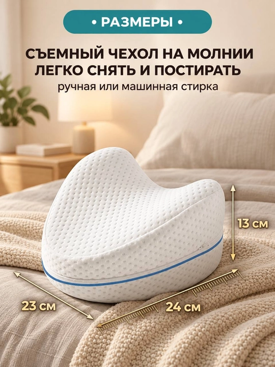 Oyoqlar orasiga qo‘yiladigan xotira effektli ortopedik yostiq