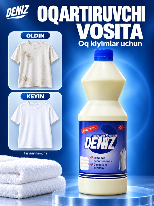 Oq kiyimlar uchun oqartiruvchi vosita Deniz - 