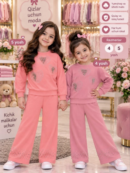 Пижама из 2 предметов для девочек 3–8 лет. Качественная и удобная - 