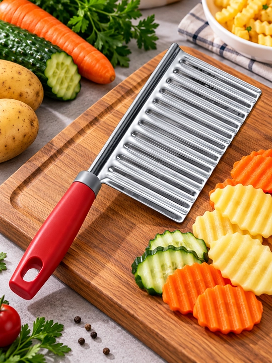 Kartoshka fri, sabzavot va mevalar uchun shakldor pichoq