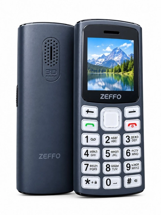 Zeffo 026, tugmali telefon, kichik telefon, 2 SIM telefon, fonarli telefon, FM radio