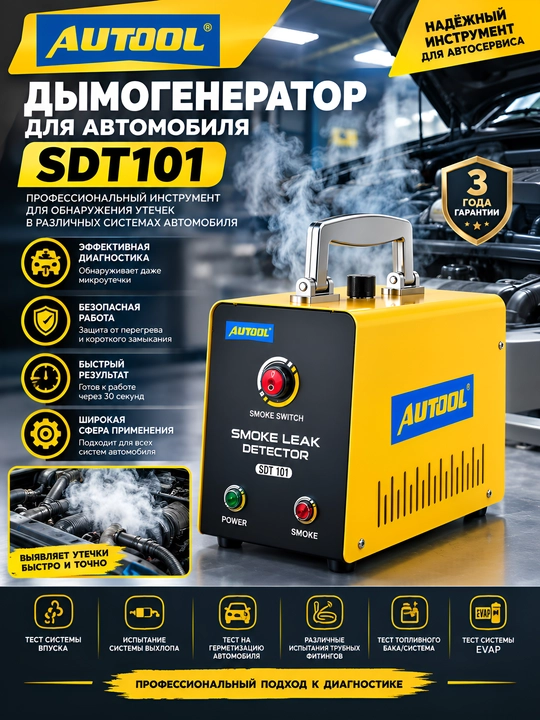 Дымогенератор для автомобиля AUTOOL SDT101 - 
