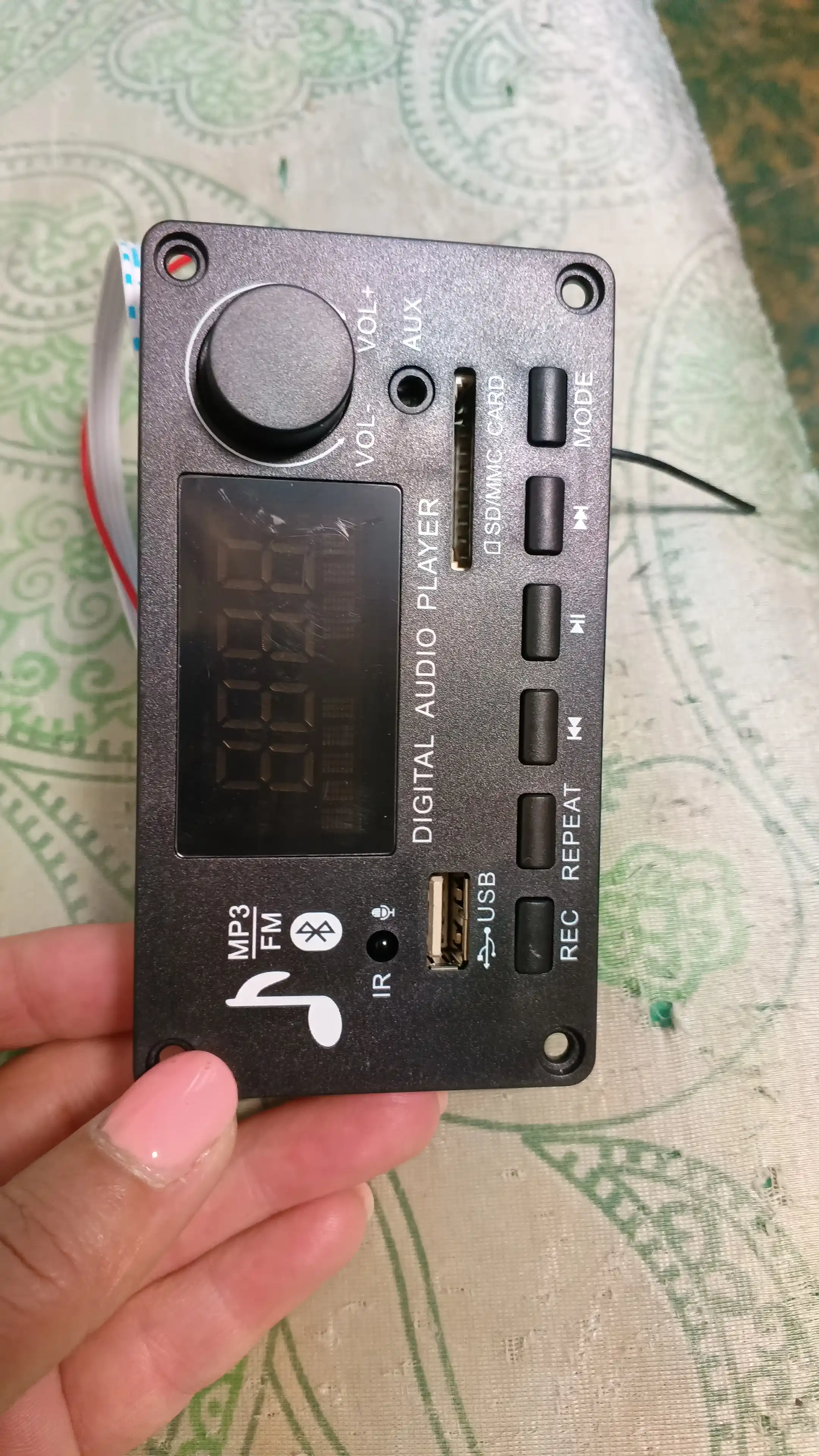 JQ-D009BT Bluetooth 5.0 MP3 аудио модуль, USB TF FM AUX, 2×40W