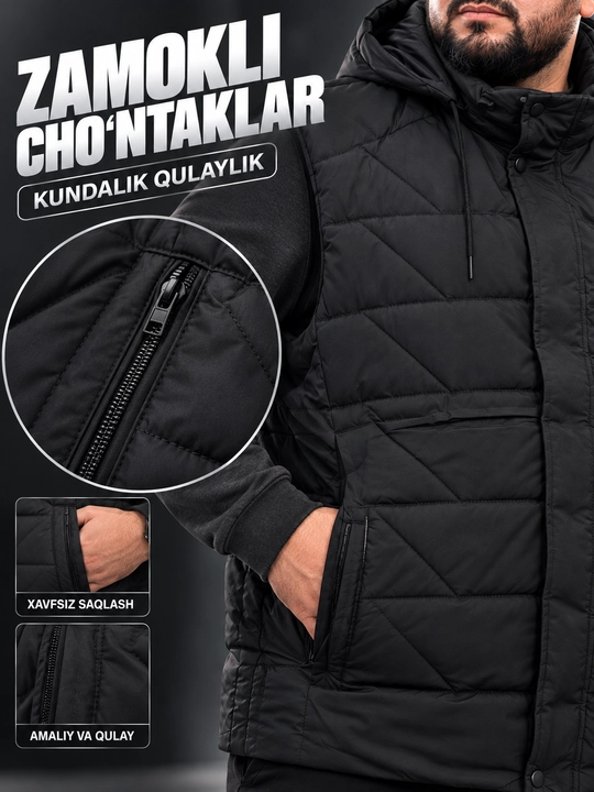 Erkaklar uchun NIKE kapyushonli issiq katta razmerli bezrukavka 6XL–10XL velikan nimcha