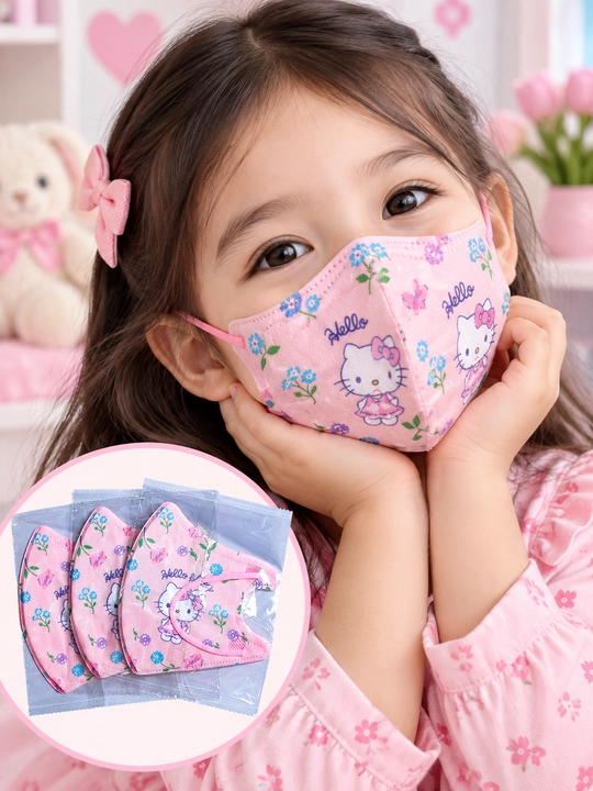 Yuz uchun KF94 bolalar respirator niqoblari, 4 qavatli, chang, va viruslardan himoyalovchi