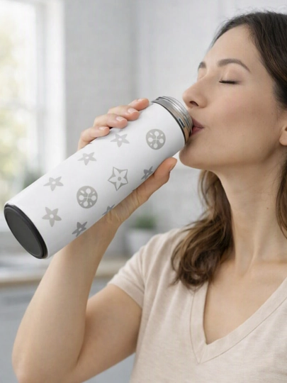 Harorat datchigi bilan, barcha suyuq mahsulotlar uchun termokrujka-termos, 500 ml