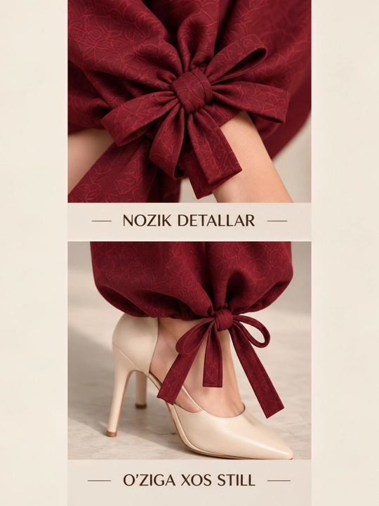 Ayollar uchun dvoyka, kofta va keng shimli 2 qismli komplekt, standart 44-50 gacha tushadi