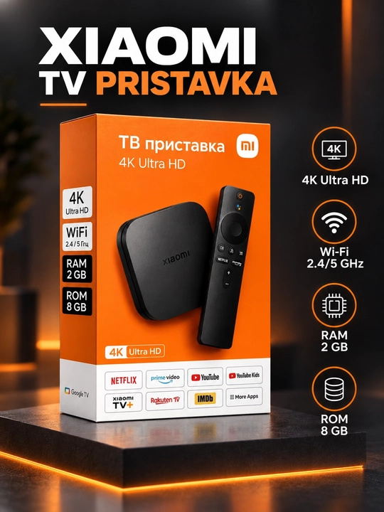 Xiaomi Mi TV Box S 2-avlod 4K Android TV medi - 