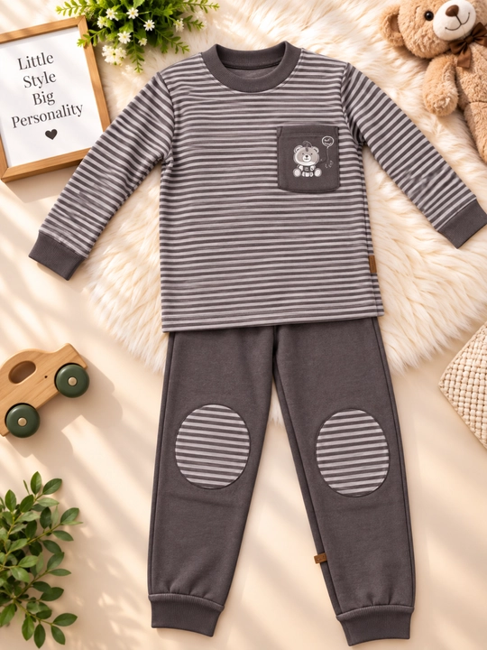 Qizlar va o‘g‘il bolalar uchun pijama, 6 oylikdan 2 yoshgacha, o‘lchamlari 70–80–90