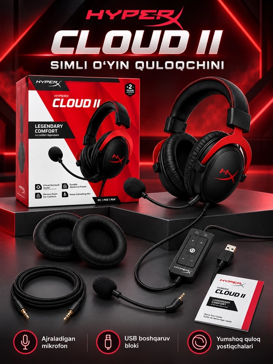 HyperX Cloud II Gaming garniturasi