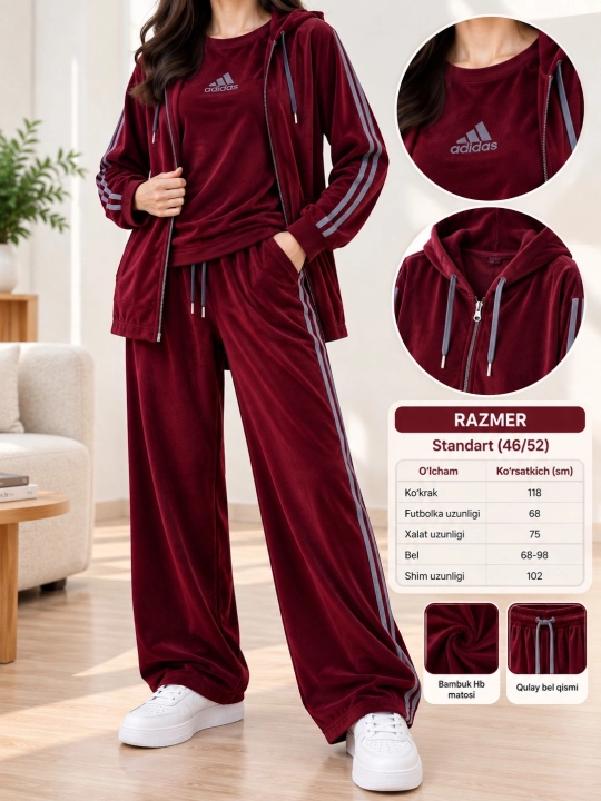 Ayollar uchlik sport kostyumi