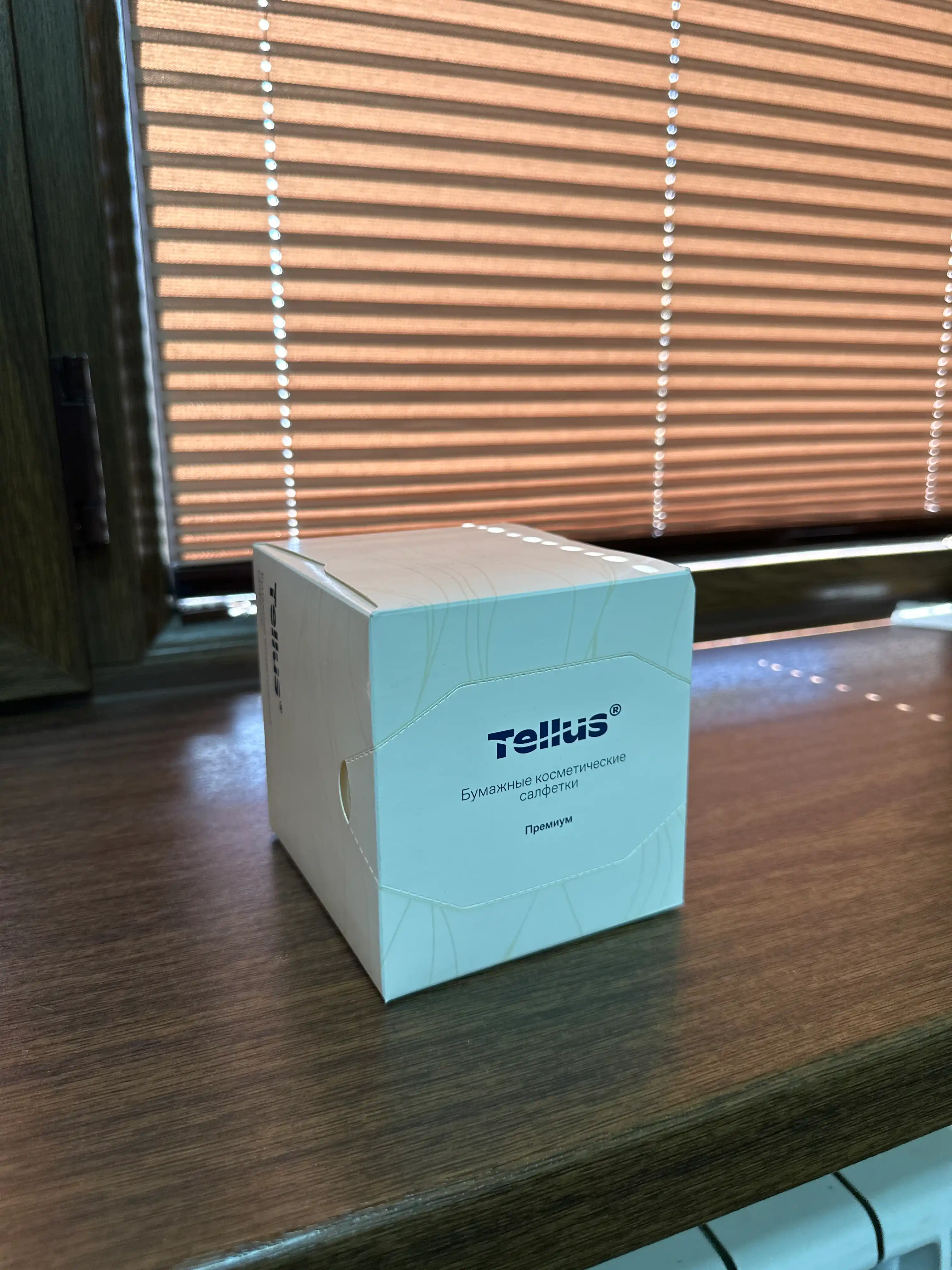 Qog‘ozli kosmetik salfetkalar Tellus Premium 64 31 00, 90 varaq, 2 qatlamli, sellyuloza