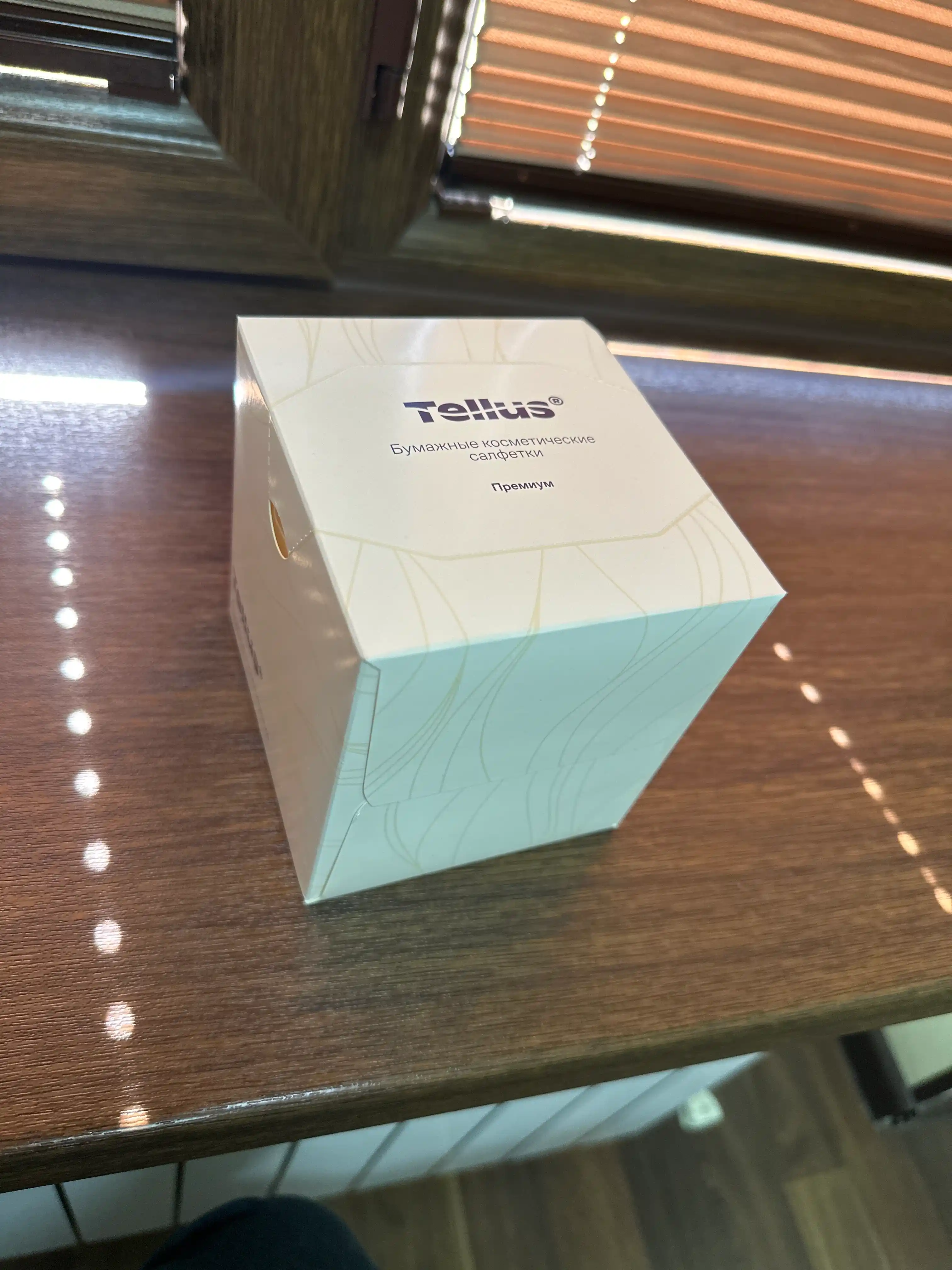Qog‘ozli kosmetik salfetkalar Tellus Premium 64 31 00, 90 varaq, 2 qatlamli, sellyuloza