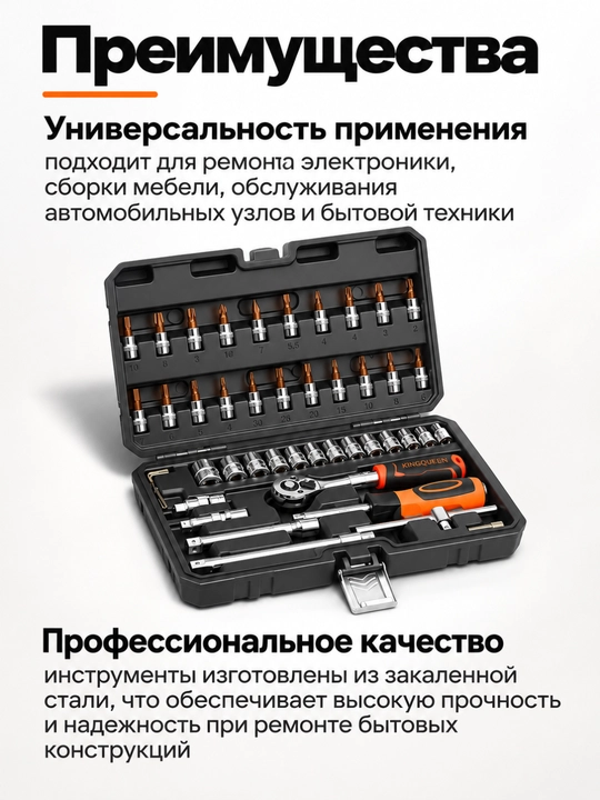 Набор инструментов Kingqueen WIB-300, 46 предмета