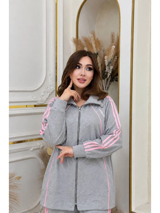 Ayollar uchun sport kostyum dvoyka jigarrang qora  rang bahorgi kuzgi kofta shim toplam