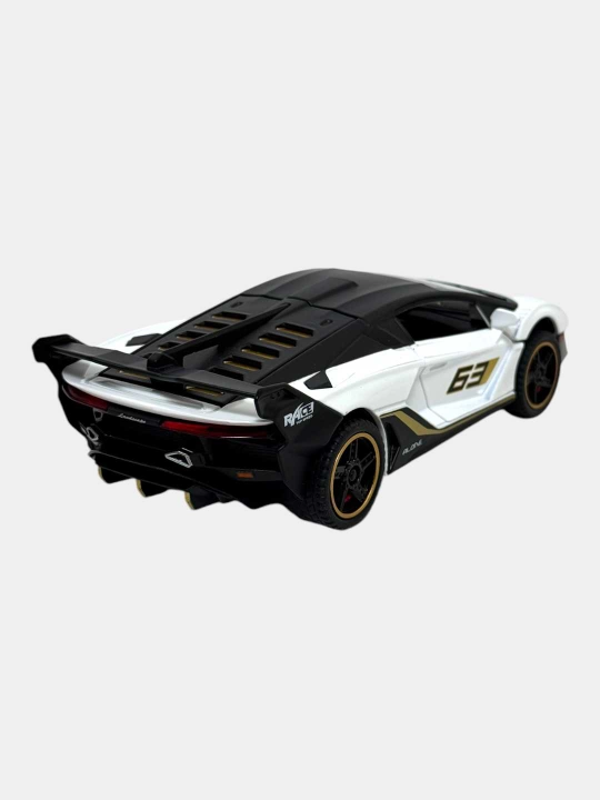 Lamborghini SC18 1-32, temir mashina, svet, ovoz, inersiya
