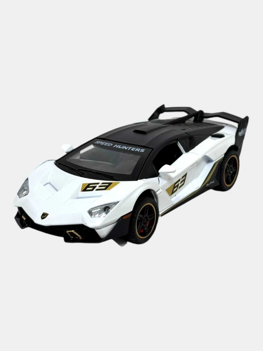 Lamborghini SC18 1-32, temir mashina, svet, ovoz, inersiya