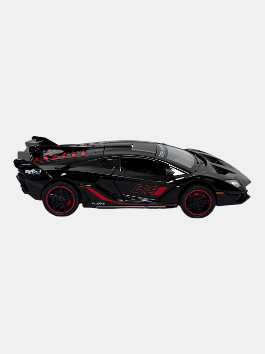Lamborghini SC18 1-32, temir mashina, svet, ovoz, inersiya