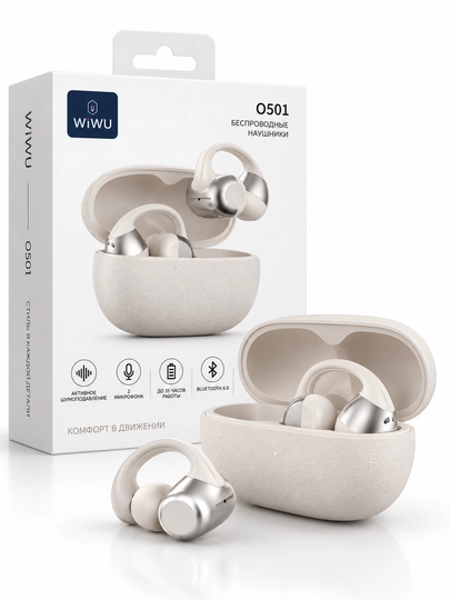 WiWU O501 simsiz quloqchin Bluetooth 6.0, shovqinni kamaytirish va 2 mikrofon