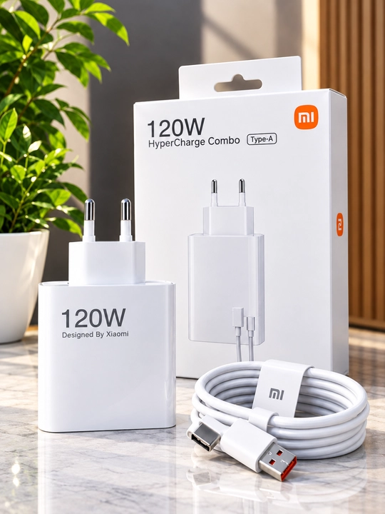 Зарядное устройство 120W, быстрая зарядка, Type-A, с USB-кабелем - 