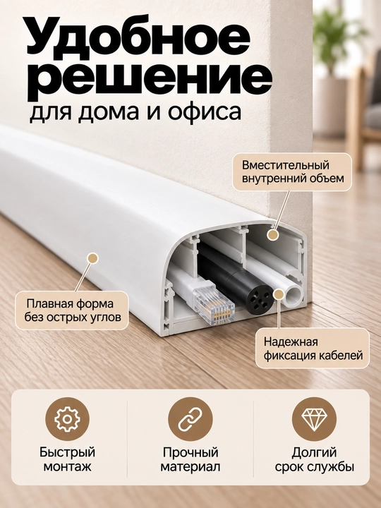 ELEKOR 80×20 mm IEK plintusli kabel-kanali