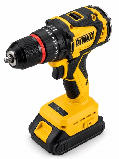 Dewalt 48V akkumulyatorli drel-shurupovyort, 24 ta predmet, cho‘tkasiz, keys bilan