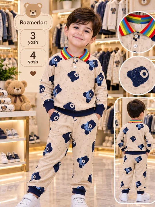Пижама из 2 предметов для мальчиков 3–10 лет, Удобный и комфортный комплект для сна - 