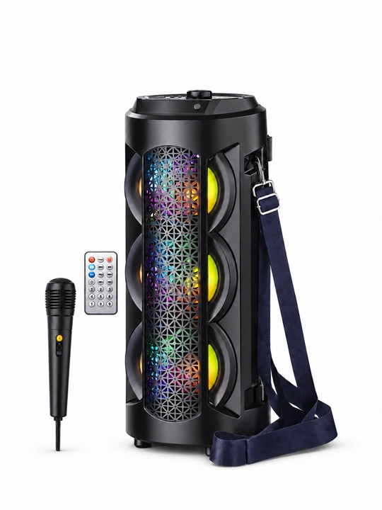 Bluetooth караоке-колонка с микрофоном, RGB-подсветкой, 40 см