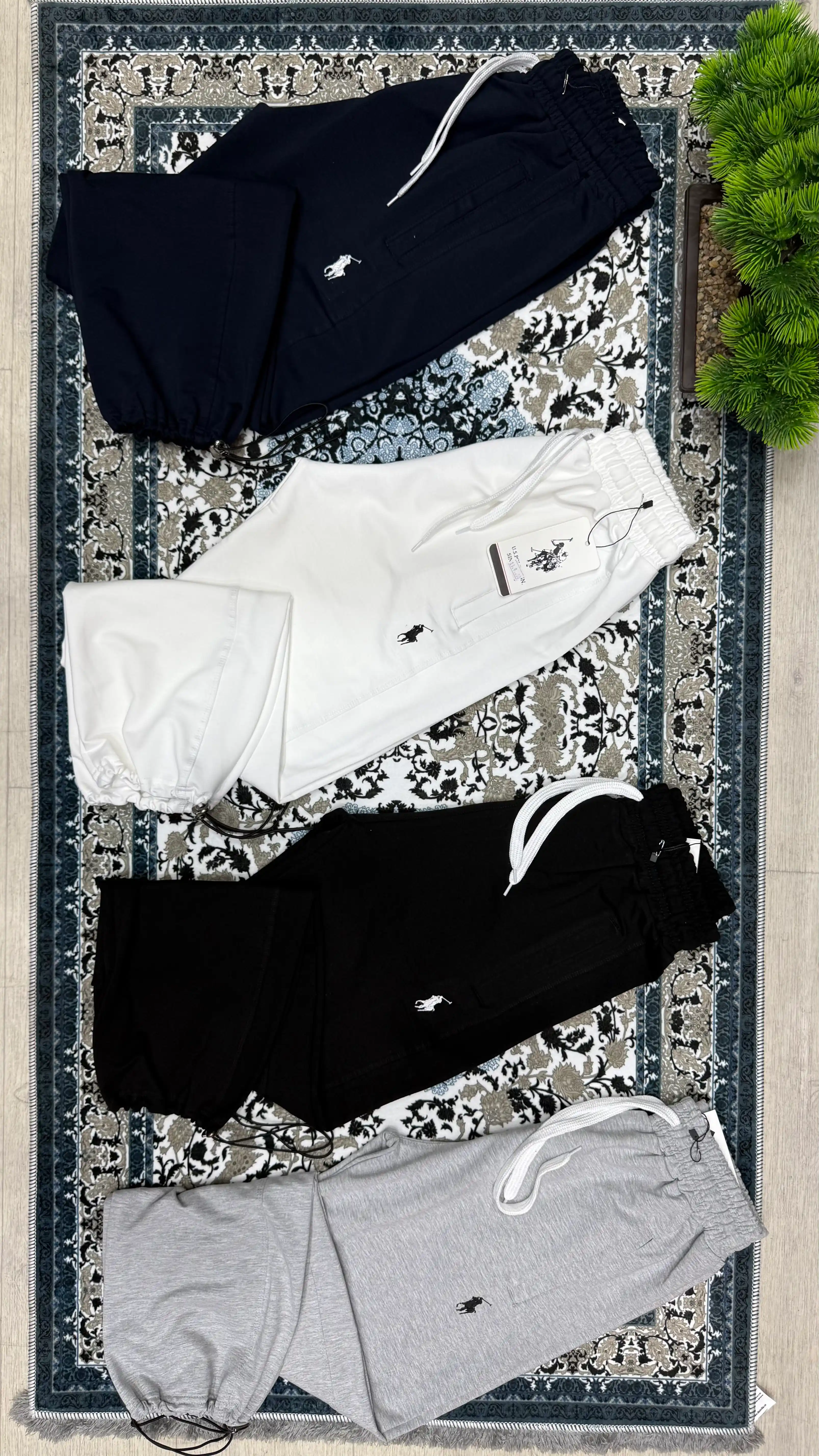 Katta o'lchamli ayollar va erkaklar sport shimi, oversize triko, unisex ishton, 100%paxta