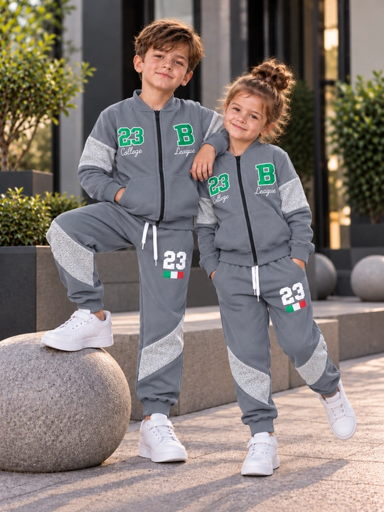 Детский спортивный комплект унисекс (толстовка и брюки), 3-7 лет