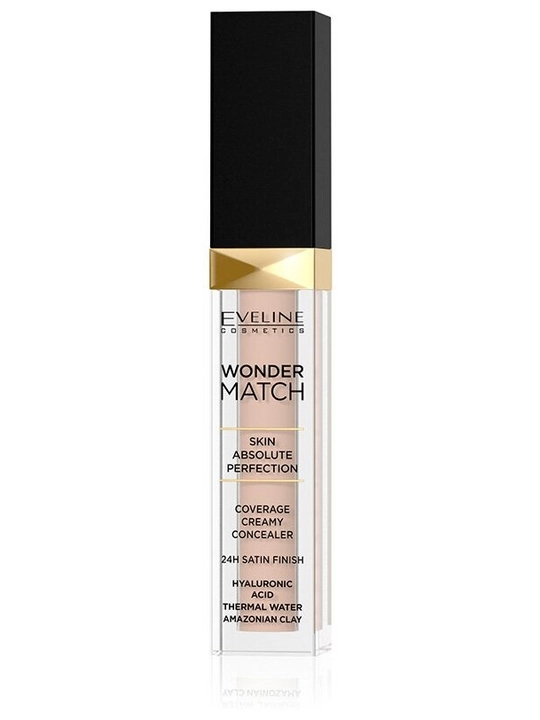 Консилер для лица eveline wonder match с гиалуроновой кислотой 35 beige 7мл