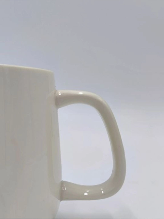 Krujka keramik, qopqoqli va isitkichli, qoshiq bilan, 350 ml