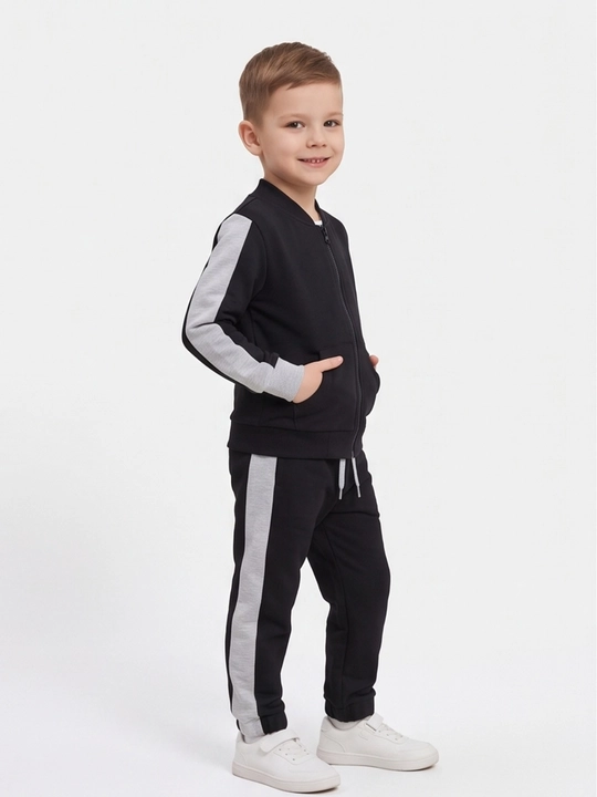 WEERIT bolalar uchun tuksiz trikotaj paxta uch ipli sport kostyumi