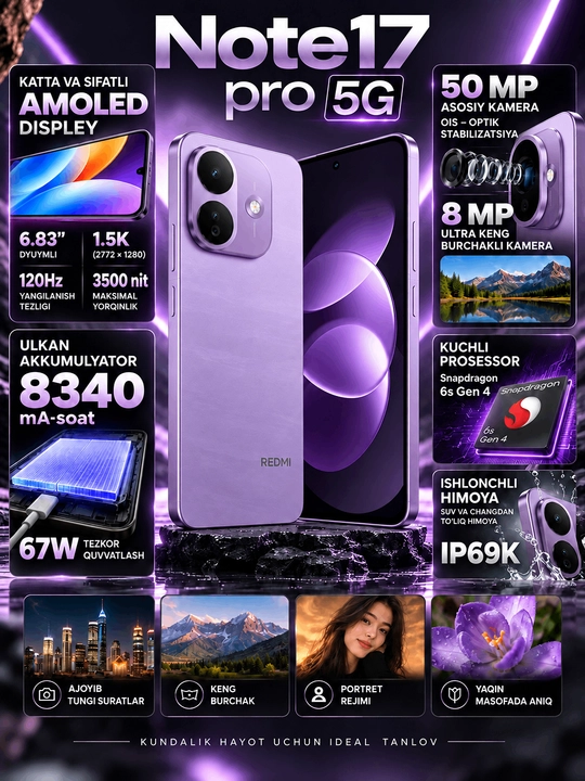 Redmi Note 17 Pro 5G — Мощь и Стиль!
