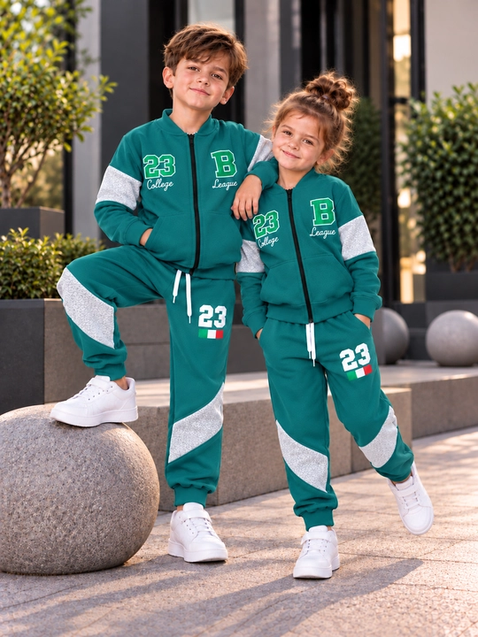 Детский спортивный комплект унисекс (толстовка и брюки), 3-7 лет