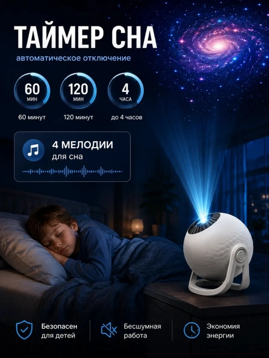 Ночник-проектор — современное устройство, превращающее комнату в космический пейзаж