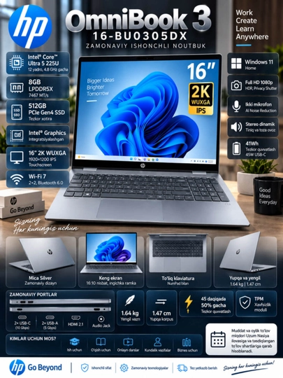 HP OMNIBOOK 3 16-BU0305DX - 