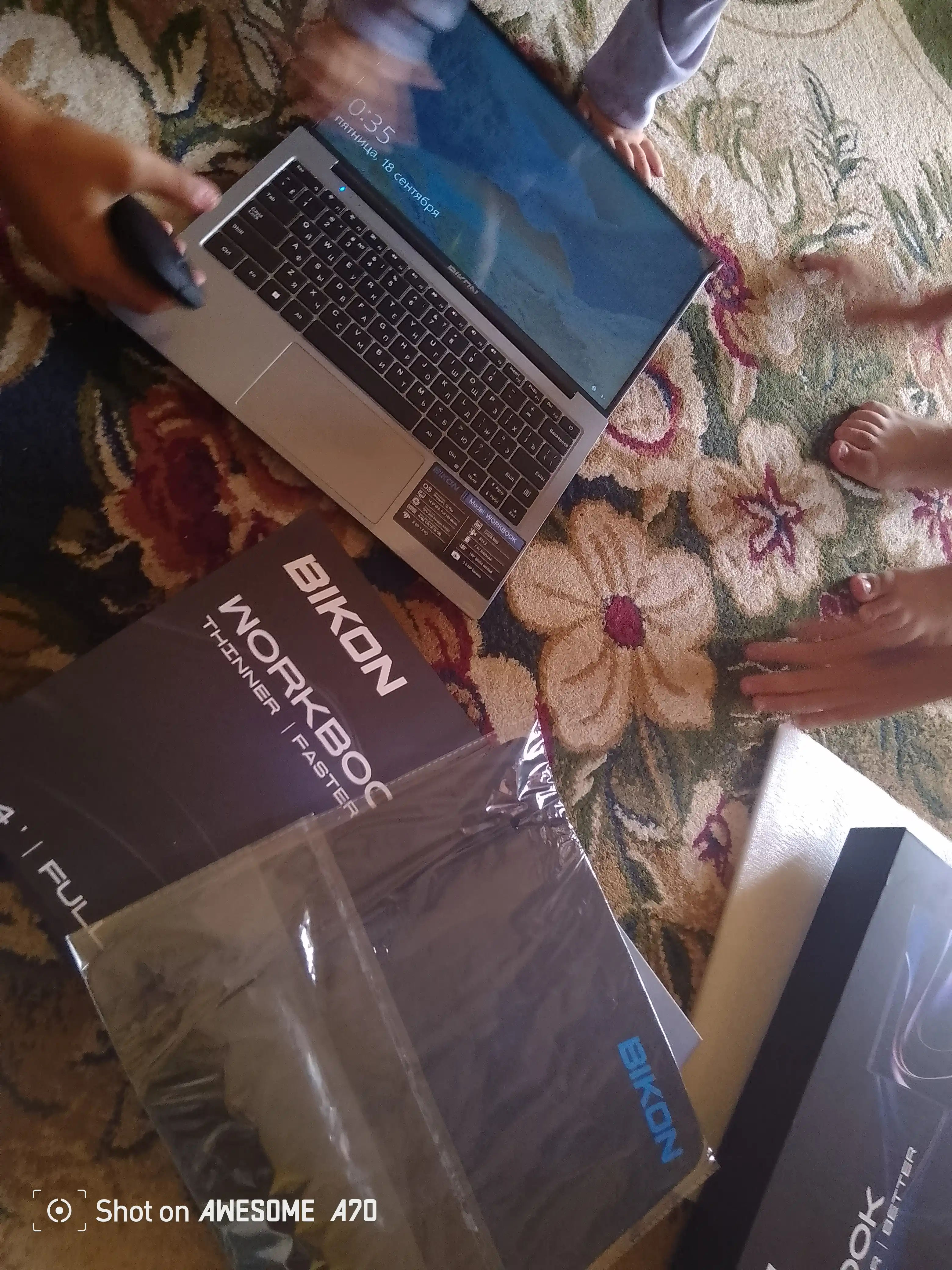 Ноутбук BIKON экран 14 Core i7/ i5/ i3 для офиса, дома, учебы и работы, установлен Windows