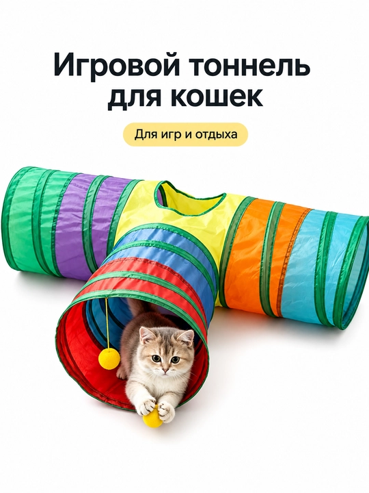 Игрушка для кошек тоннель
