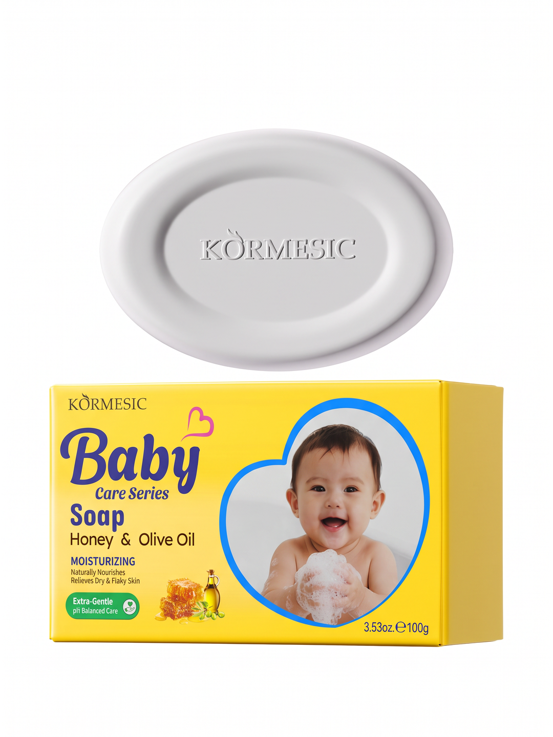 Детское мыло на растительной основе, подходящее для нежной кожи, 100 г, три вида