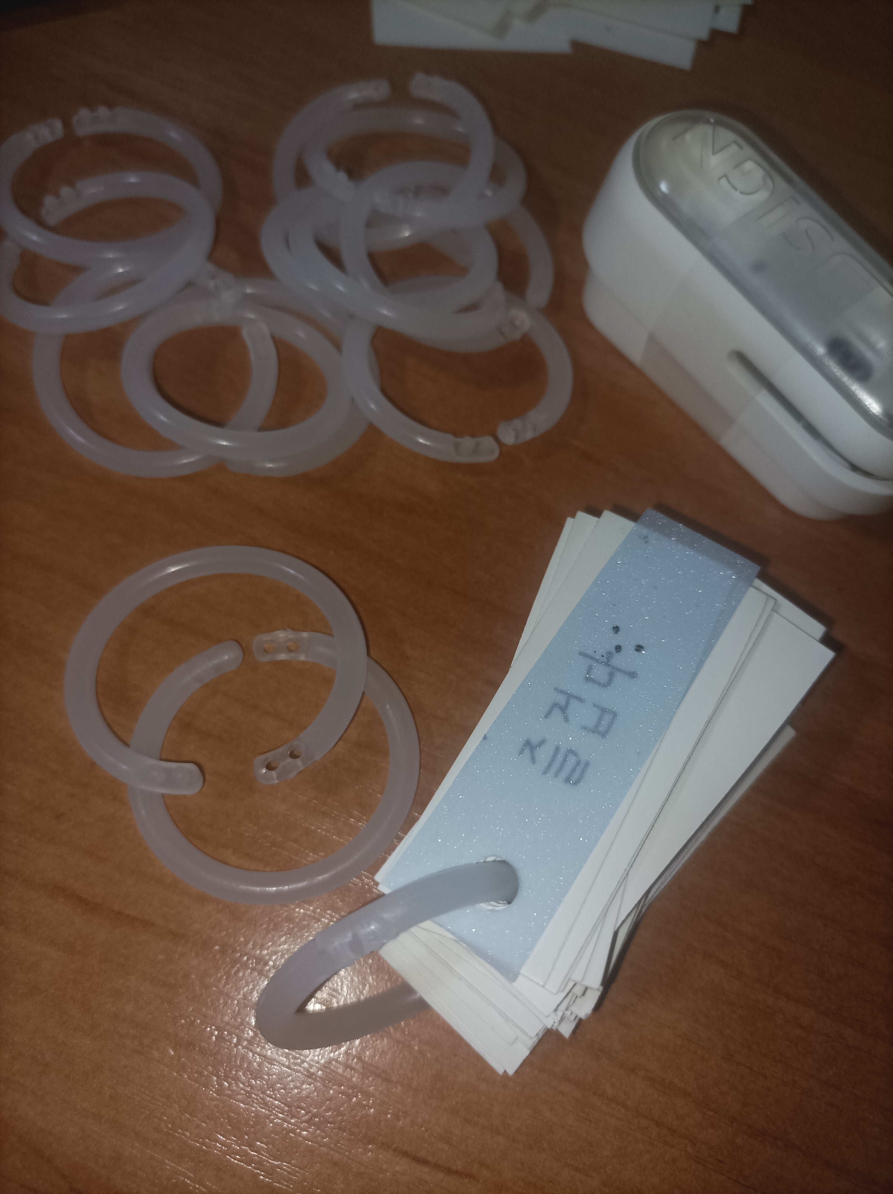 28 mm Shaffof plastik halqa kartochkalar uchun | Transparent Flashcard halqasi