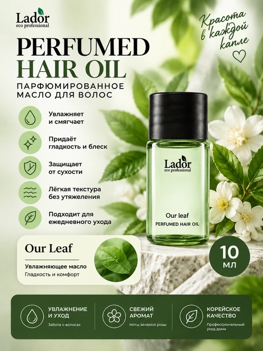 Питательное парфюмированное масло для волос Lador Perfumed Hair Oil, 10 мл - 
